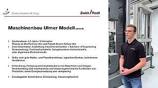 Studium Maschinenbau bei ZwickRoell nach dem "Ulmer Modell"