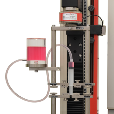 Plastics component testing: function test on syringes as an example of tests on semi-finished and finished products made of plastic