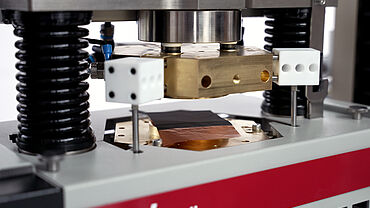Close-up shot of the multifunctional analysis on electrodes