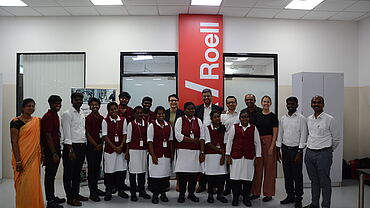 Foto einiger Teilnehmer an der ZwickRoell Academy in Chennai