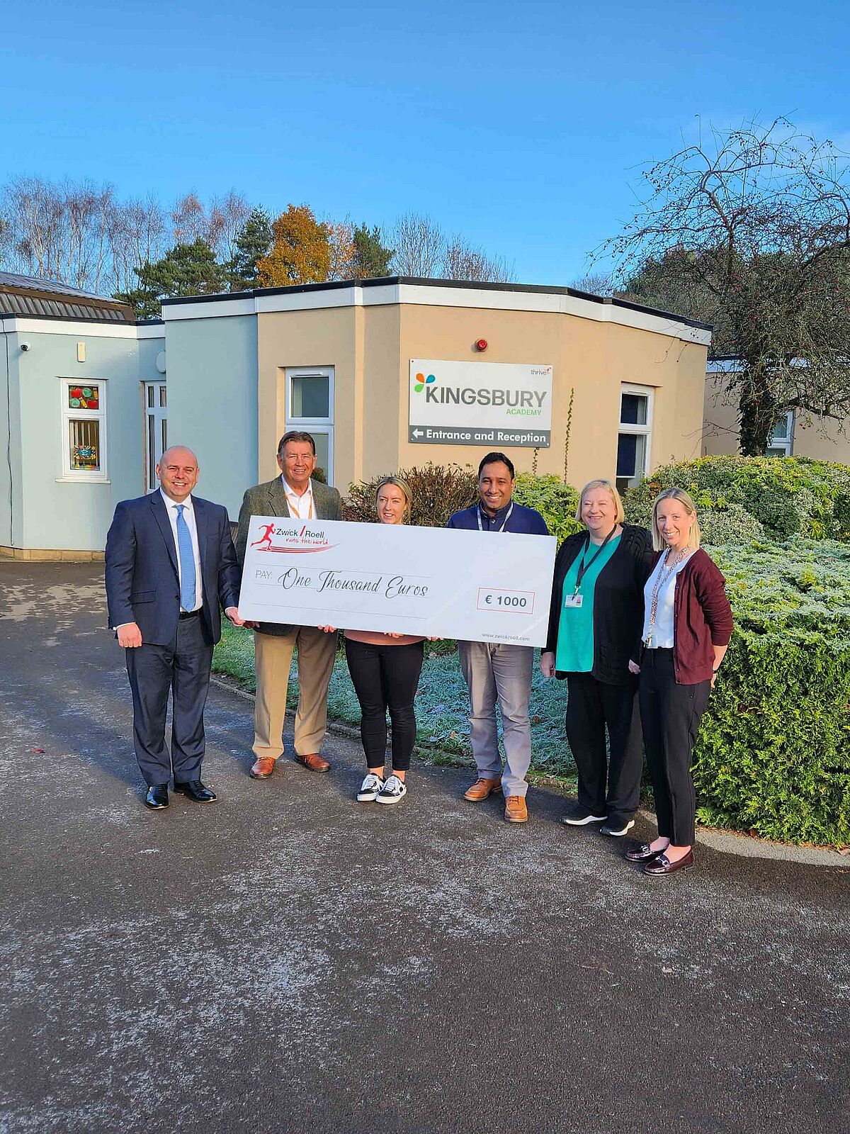 ZwickRoell donates €1000 towards a new sensory playground at Kingsbury