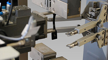 ASTM D412 dumbbell specimen automated tensile test