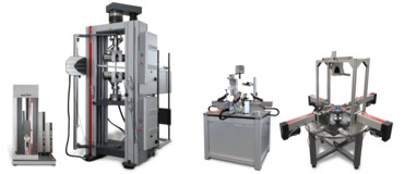 Dvoosni preskusni stroj za dvoosne preskuse (natezne ali tlačne kombinacije s torzijo) ali na križnih vzorcih (tudi dvoosni natezni preskusi)