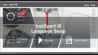 Prüfsoftware testXpert III - Sprachumstellung