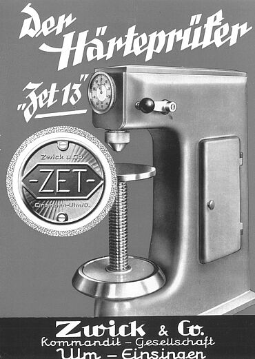 ツビックの1950年代の硬度計
