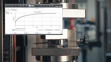 Torsionsprüfung an Hairpin mit ZwickRoell Biege-Torsionsprüfwerkzeug und testXpert Prüfsoftware Screenshot