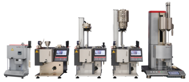 Ensayos de medición del índice de fluidez con la serie de máquinas Xflow: Medidores de índice de fluidez o melt flow index testers para caracterizar las propiedades de fluidez de una masa fundida de plástico