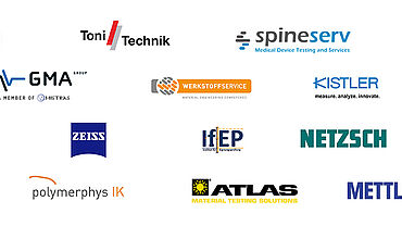 testXpo International Expo for Materials Testing co-exhibitor logos