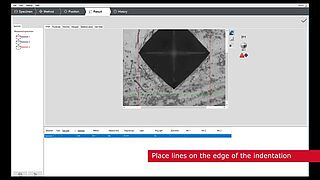 Nova medição de indentações DuraScan 50/70/80