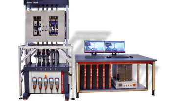 Kruiptests op kunststoffen volgens ISO 899-1, ISO 899-2, ASTM D2990, ISO 16770: Kappa Multistation met tafel