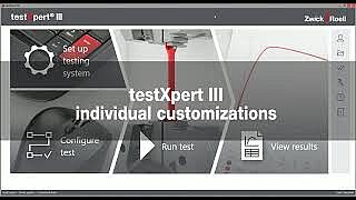 testXpert III Testing Software – individual customizations