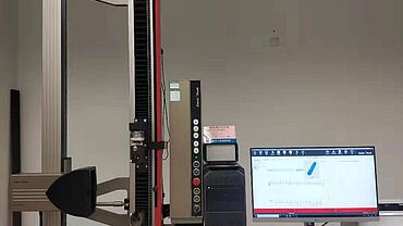 zwickiLine  25 kN universal testing machine with micro specimen grips and the laserXtens 115HP