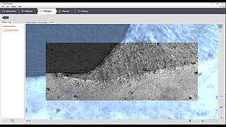 DuraVision panorama view of the sample