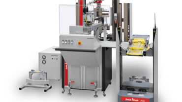 AGV als Bindeglied zwischen Probenherstellung und Materialprüfmaschine