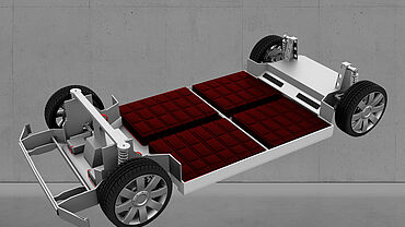 Batería de iones de litio en vehículo eléctrico