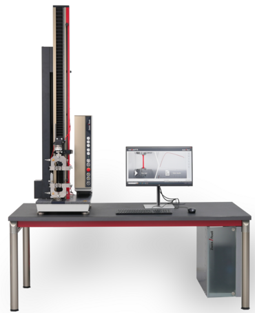 Configuración del ensayo ASTM D882: Máquina de ensayos zwickiLine con mordazas neumáticas y software de ensayo testXpert