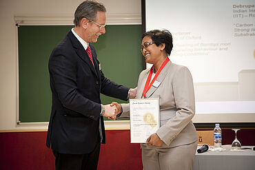 Verleihung des ZwickRoell Science Awards während des Academia Days