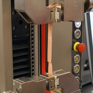 Tests on electrode films: Anode tensile test