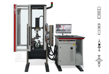 Autoinjektor-Prüfsystem mit Torsionsantrieb für die flexible Prüfung von Autoinjektoren, Pens, Spritzen und NSC
