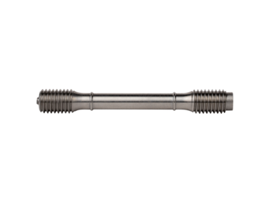Round specimen with threaded end and knife edges for creep tests