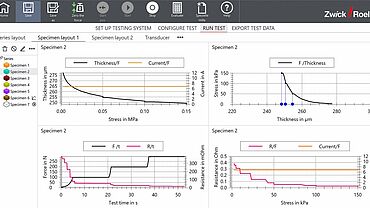 Screenshot of testXpert testing software