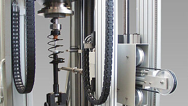 Spring testing machine for multi-axial testing of struts