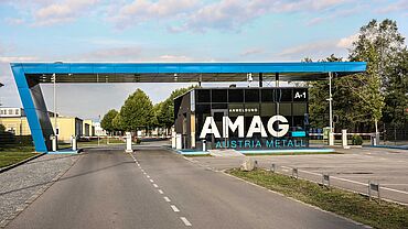 Firmensitz der AMAG Austria Metall AG Eingangsbereich