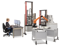Máquina de ensaios robotizados roboTest R para ensaio automatizado em metais