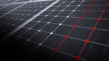 Prüfung von Solarzellen