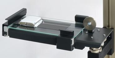 Friction test to determine the coefficient of friction of electrode coatings, arrester foils and separators in lithium-ion battery testing