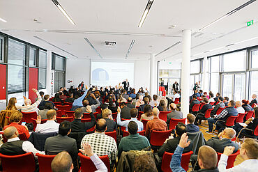 Visitors in the lecture room