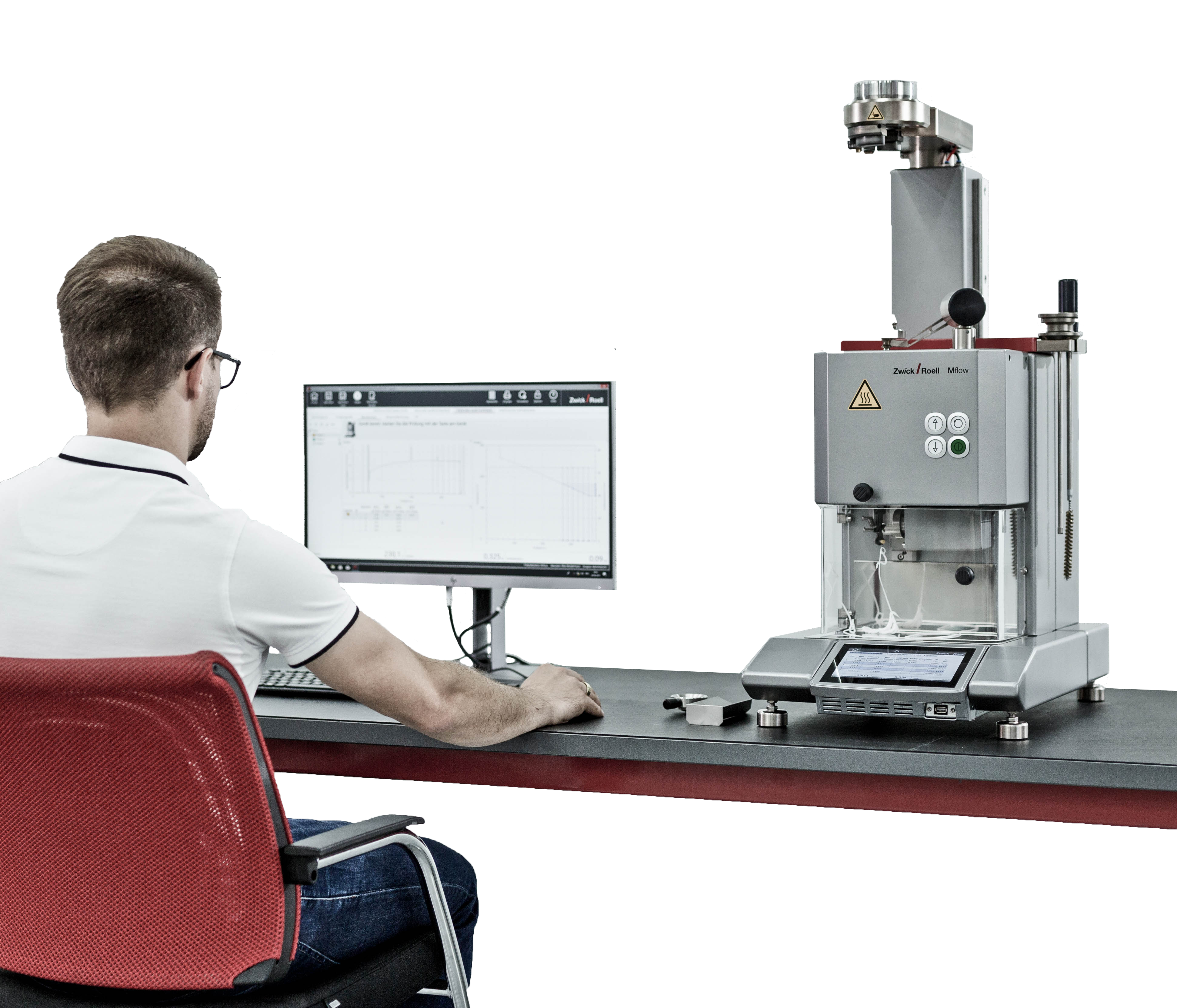 Mflow extrusion plastometer with PC and user