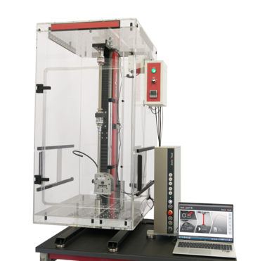 Radiale compressietest op stents met een zwickiLine materiaaltestmachine en temperatuurkast ASTM F3067