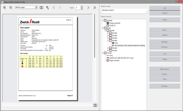 Report per individual requirements and specifications