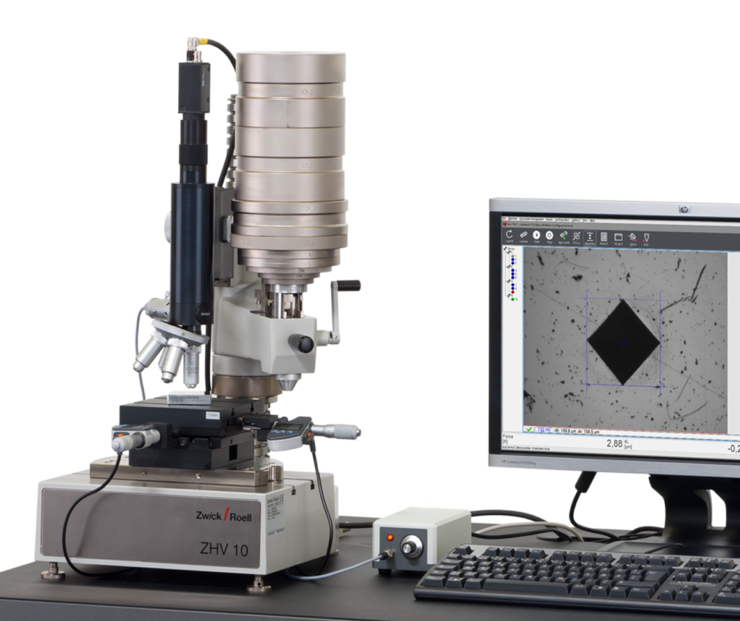 Vickers test Vickers, ISO 6507, ASTM E92, ASTM E384 ZwickRoell