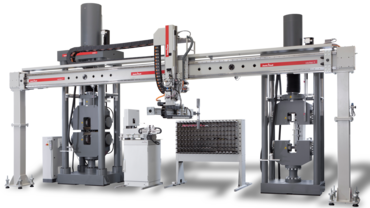 Sistema de ensaios automatizado roboTest P para ensaios de tração em metais