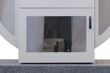 Pendulum impact testing machine HIT450P with sliding door or hinged door