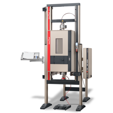 Plastics testing system with temperature chamber