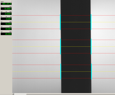Messung der Breitenänderung mit Video Extensometer