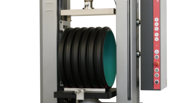 Compression test tool for compression tests on thermoplastics pipes and pipe installation systems