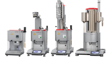Extrusion plastometers | ZwickRoell MFI (melt flow index) instruments for determination of the melt mass flow rate (MFR) and the melt volume flow rate (MVR) of a plastic melted mass