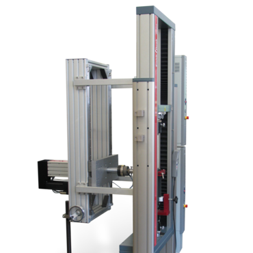 Electromechanical testing actuator as horizontal test axis