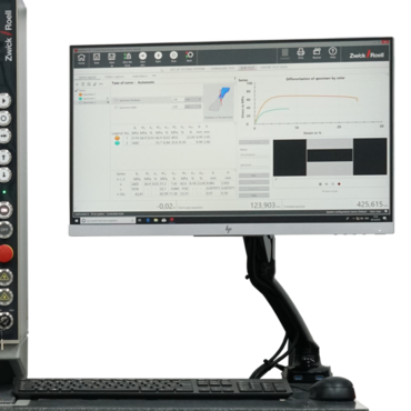 teachXpert_zwickiLine_2.5 kN_testXpert_III_software di prova