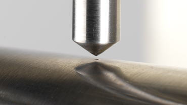 ASTM E92 Vickers hardness indenter, detailed view