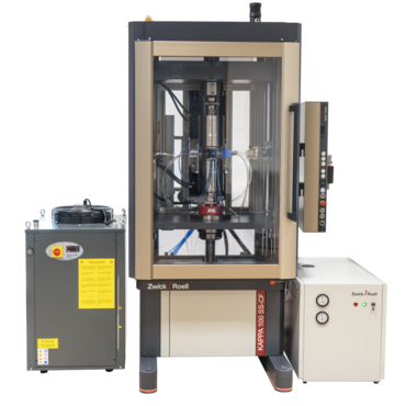 TMF 시험용 유도 가열 및 냉각 시스템이 장착되어 있는 전자 크리프 시험기