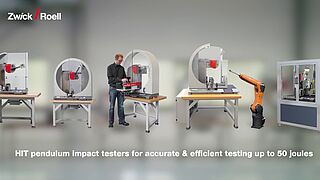 Pendulum impact tester for plastics testing