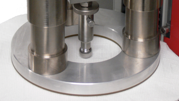 Dispositivo para ensayo de perforación en papel tisú, según la norma DIN EN ISO 12625-9