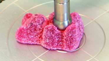 Textuuranalyse van voeding - druktest op gummibeertjes